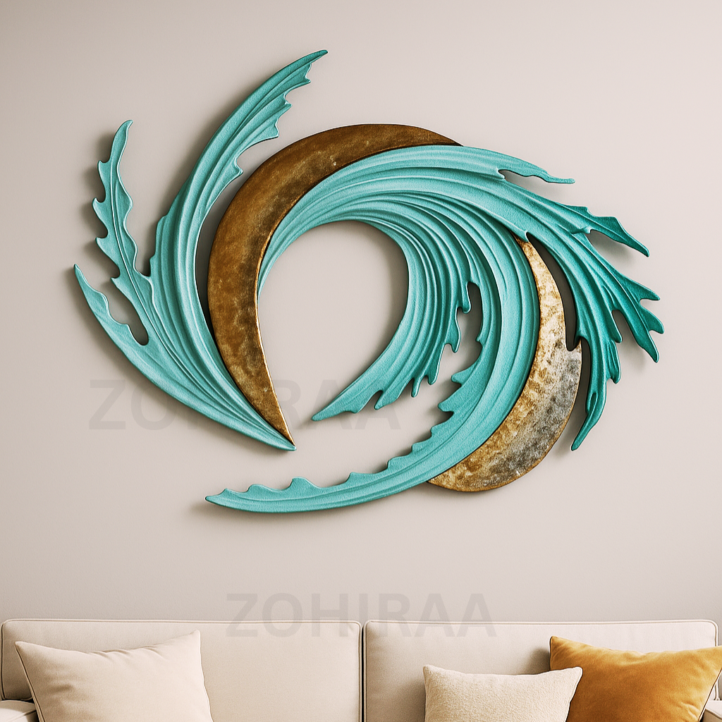 Modern Dragon-Inspired Metal Wall Art