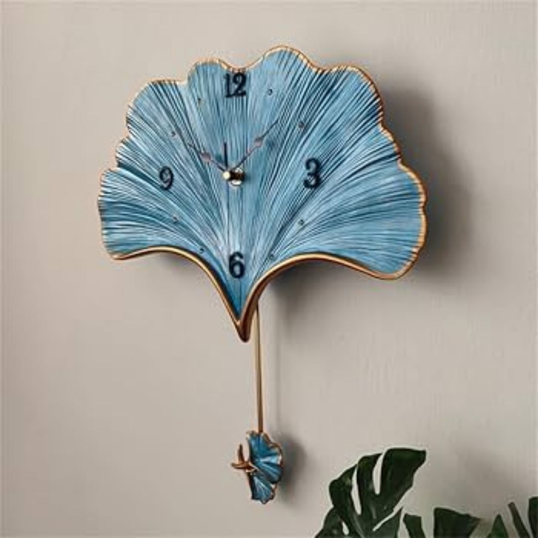 Decorative Blue Seashell Wall Clock