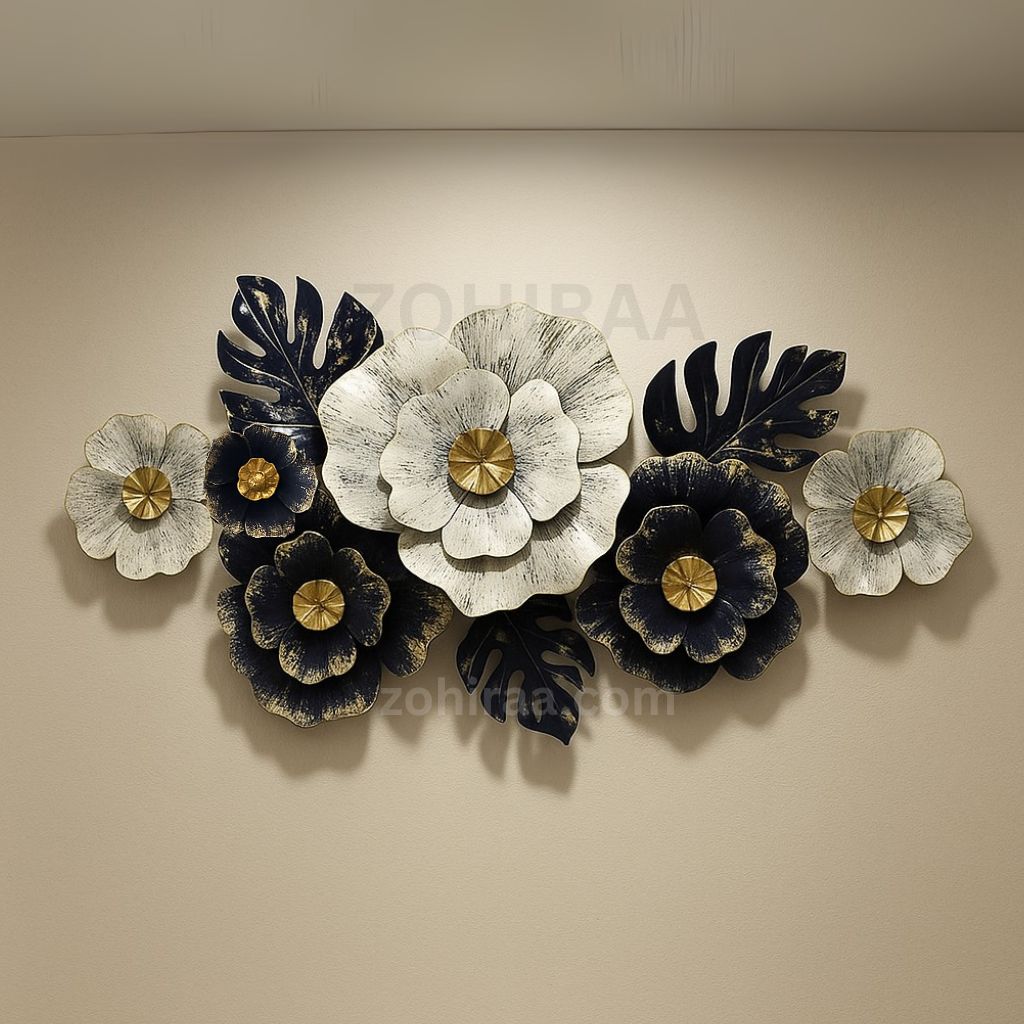 Elegant Metallic Floral Wall Art