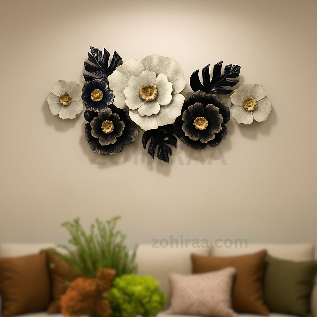 Elegant Metallic Floral Wall Art