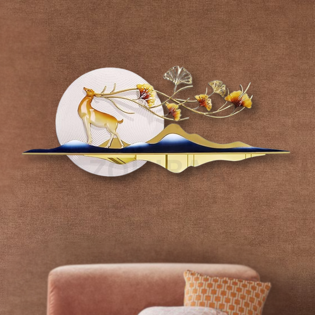 Modern Nature Deer Wall Art for Living Room
