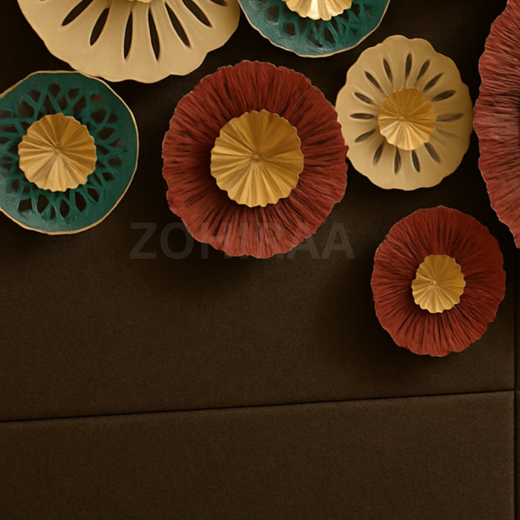 Vibrant Floral Burst 3D Metal Wall Art